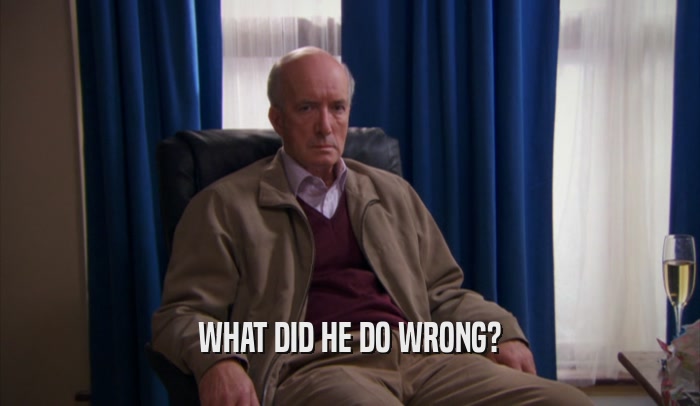 WHAT DID HE DO WRONG?  