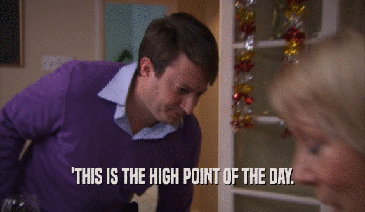 'THIS IS THE HIGH POINT OF THE DAY.  