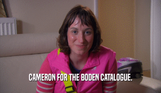 CAMERON FOR THE BODEN CATALOGUE.  