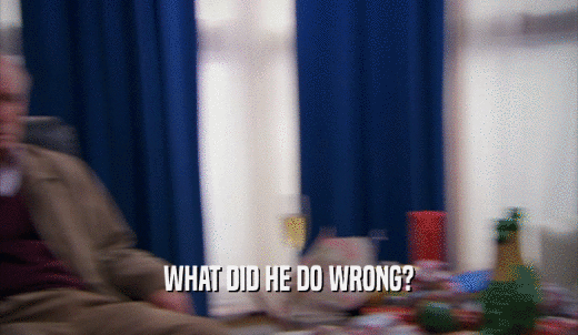 WHAT DID HE DO WRONG?  