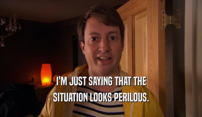 I'M JUST SAYING THAT THE SITUATION LOOKS PERILOUS. 
