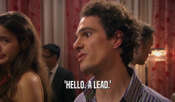 'HELLO. A LEAD.'  