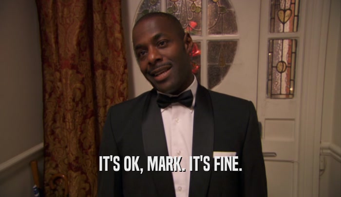 IT'S OK, MARK. IT'S FINE.  