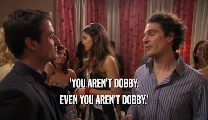 'YOU AREN'T DOBBY. EVEN YOU AREN'T DOBBY.' 