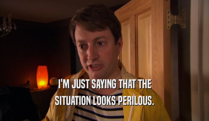 I'M JUST SAYING THAT THE SITUATION LOOKS PERILOUS. 