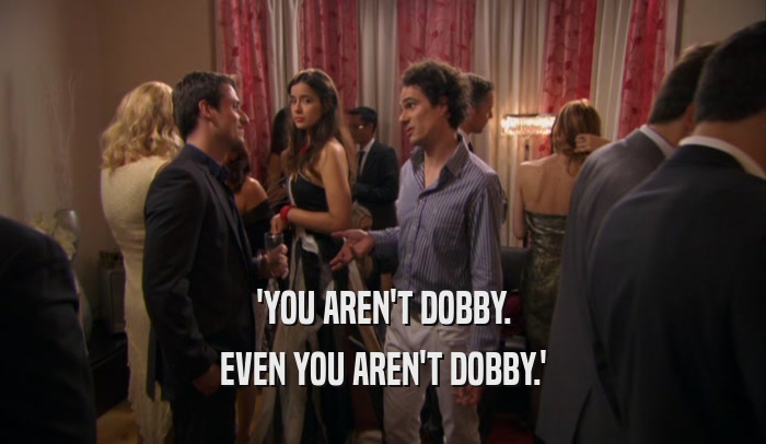 'YOU AREN'T DOBBY. EVEN YOU AREN'T DOBBY.' 