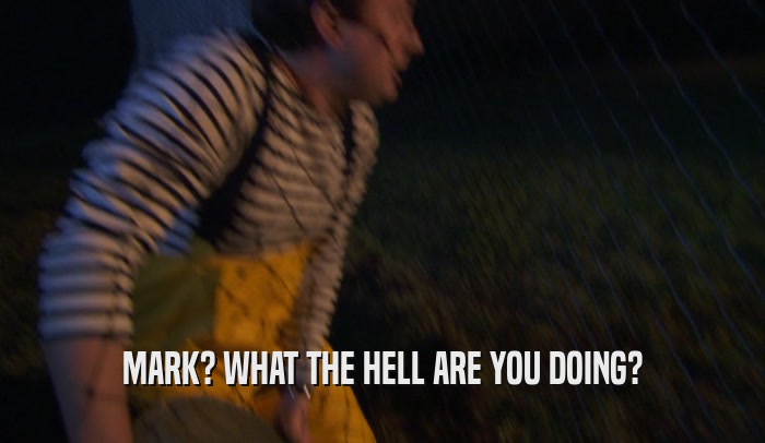 MARK? WHAT THE HELL ARE YOU DOING?  