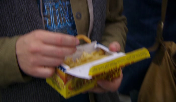 EATING A VAST PORTION OF CHIPS - VERY COMFORTING, 