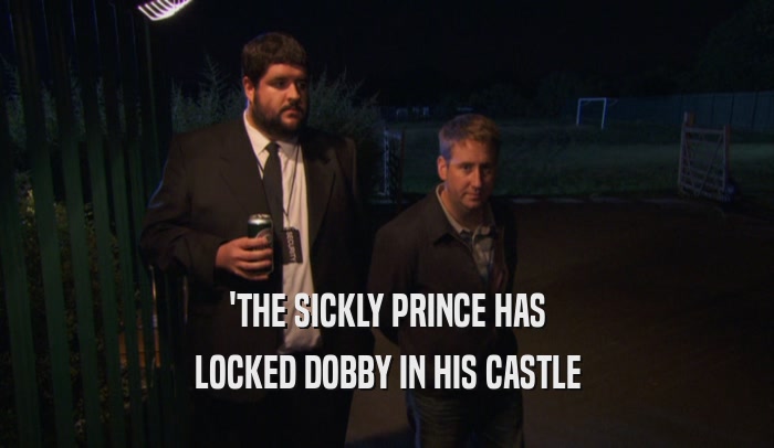 'THE SICKLY PRINCE HAS LOCKED DOBBY IN HIS CASTLE 