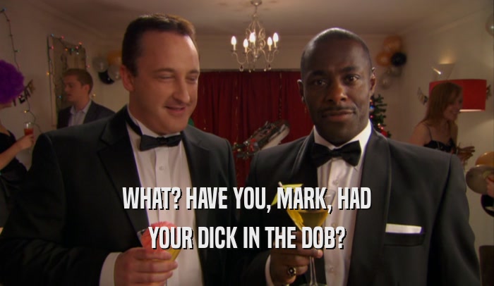 WHAT? HAVE YOU, MARK, HAD YOUR DICK IN THE DOB? 