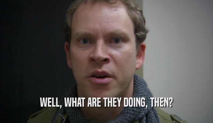 WELL, WHAT ARE THEY DOING, THEN?  