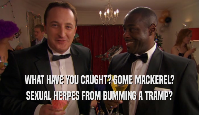 WHAT HAVE YOU CAUGHT? SOME MACKEREL? SEXUAL HERPES FROM BUMMING A TRAMP? 