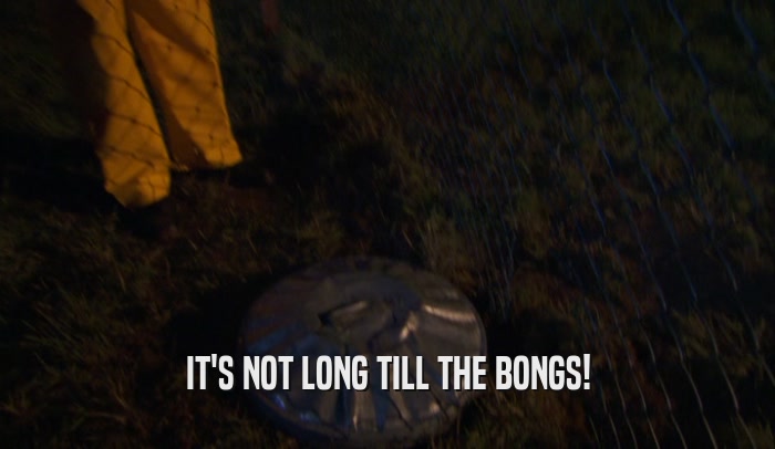IT'S NOT LONG TILL THE BONGS!  