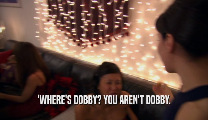 'WHERE'S DOBBY? YOU AREN'T DOBBY.  