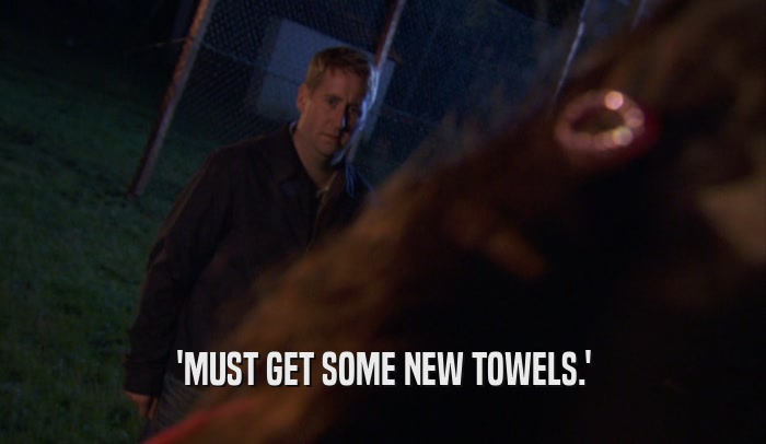 'MUST GET SOME NEW TOWELS.'  