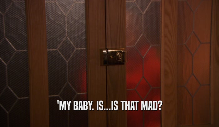 'MY BABY. IS...IS THAT MAD?  