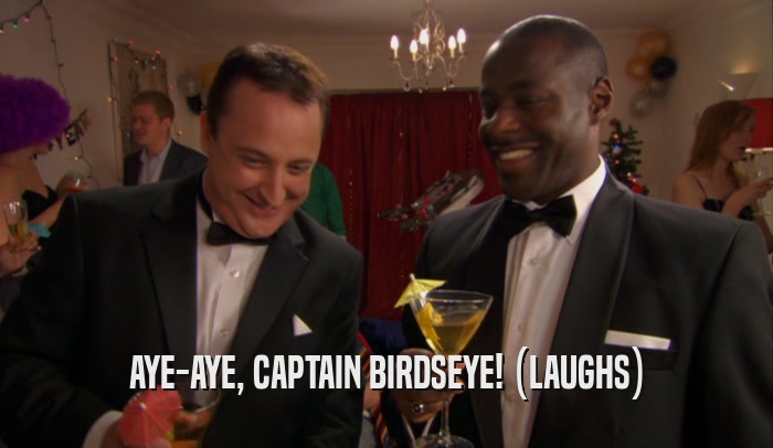 AYE-AYE, CAPTAIN BIRDSEYE! (LAUGHS)  