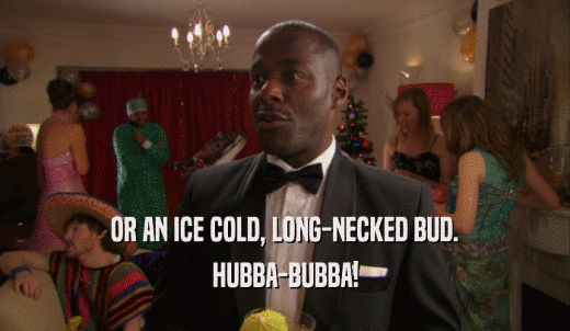 OR AN ICE COLD, LONG-NECKED BUD. HUBBA-BUBBA! 