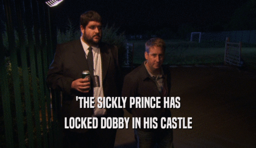 'THE SICKLY PRINCE HAS LOCKED DOBBY IN HIS CASTLE 