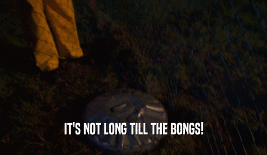 IT'S NOT LONG TILL THE BONGS!  
