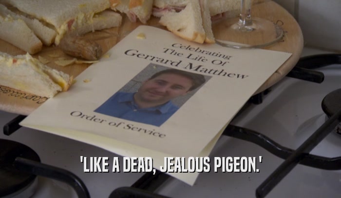 'LIKE A DEAD, JEALOUS PIGEON.'  