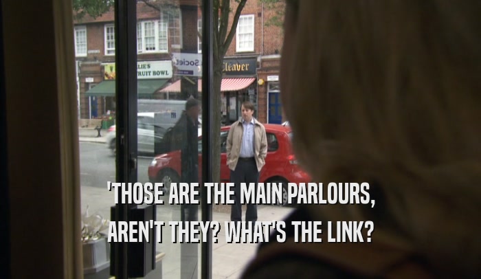 'THOSE ARE THE MAIN PARLOURS, AREN'T THEY? WHAT'S THE LINK? 