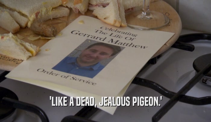 'LIKE A DEAD, JEALOUS PIGEON.'  
