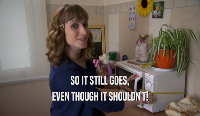 SO IT STILL GOES, EVEN THOUGH IT SHOULDN'T! 