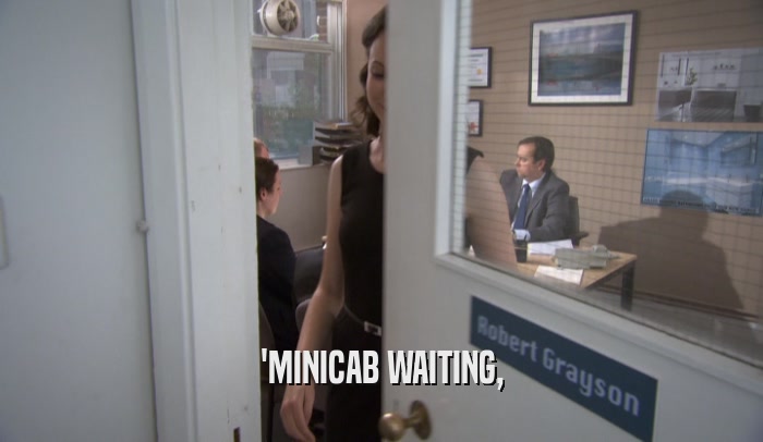 'MINICAB WAITING,  