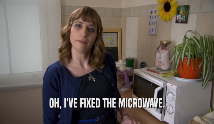 OH, I'VE FIXED THE MICROWAVE.  