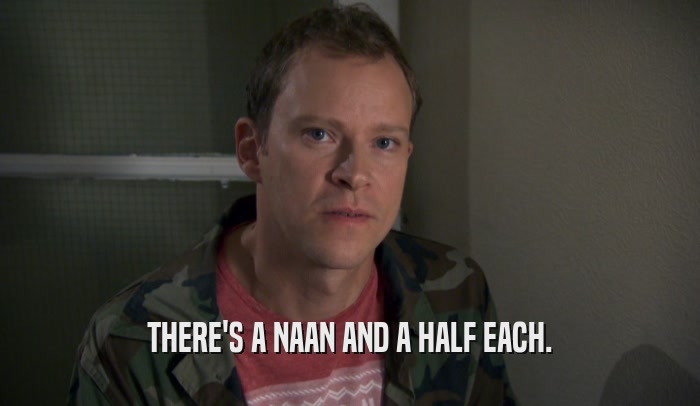 THERE'S A NAAN AND A HALF EACH.  