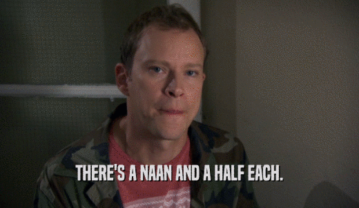 THERE'S A NAAN AND A HALF EACH.  