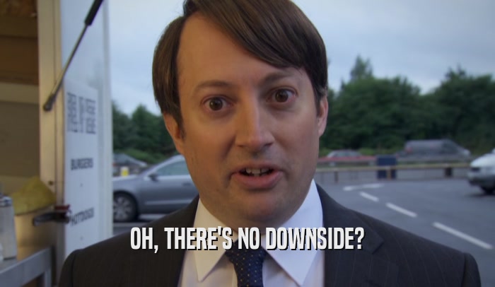 OH, THERE'S NO DOWNSIDE?  