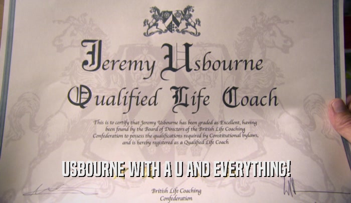 USBOURNE WITH A U AND EVERYTHING!  