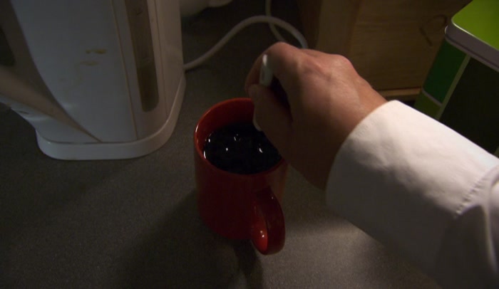 MARK? ARE YOU STIRRING YOUR COFFEE  