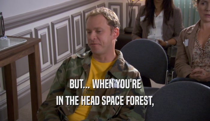 BUT... WHEN YOU'RE IN THE HEAD SPACE FOREST, 