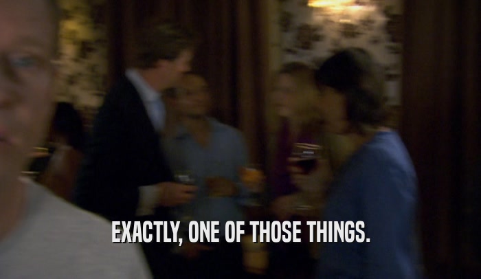 EXACTLY, ONE OF THOSE THINGS.  