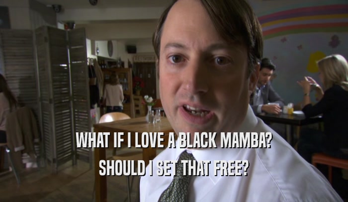 WHAT IF I LOVE A BLACK MAMBA? SHOULD I SET THAT FREE? 