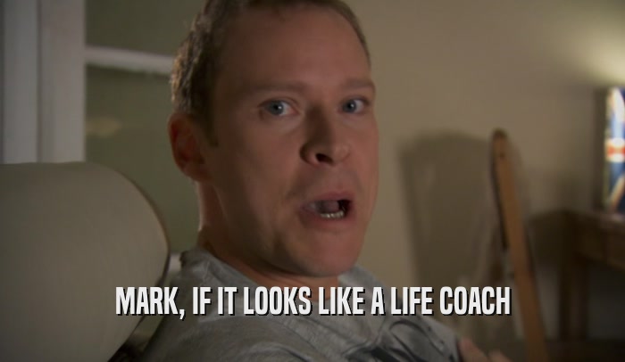 MARK, IF IT LOOKS LIKE A LIFE COACH  