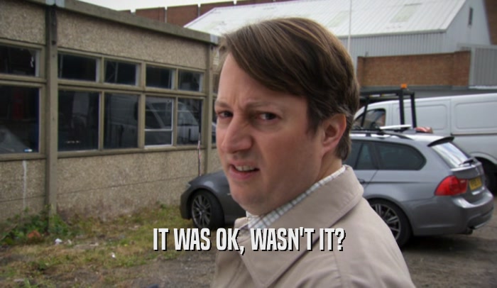 IT WAS OK, WASN'T IT?  