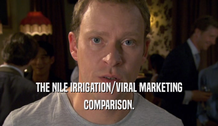 THE NILE IRRIGATION/VIRAL MARKETING COMPARISON. 