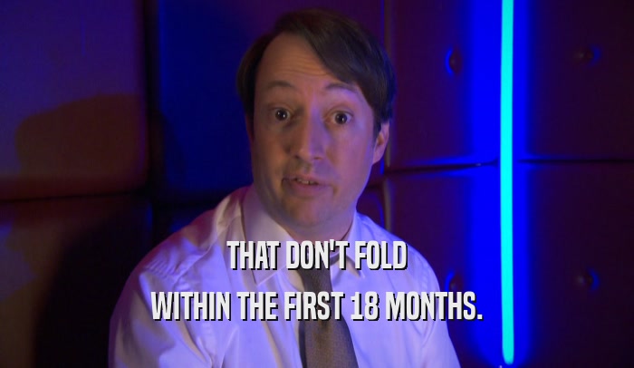 THAT DON'T FOLD WITHIN THE FIRST 18 MONTHS. 