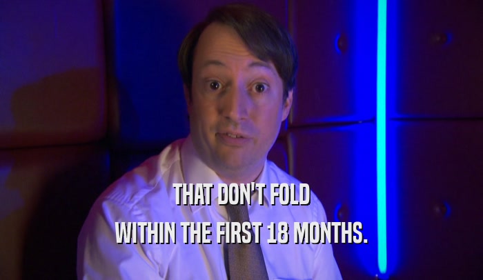 THAT DON'T FOLD WITHIN THE FIRST 18 MONTHS. 