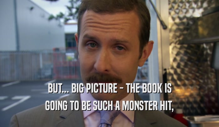 BUT... BIG PICTURE - THE BOOK IS GOING TO BE SUCH A MONSTER HIT, 