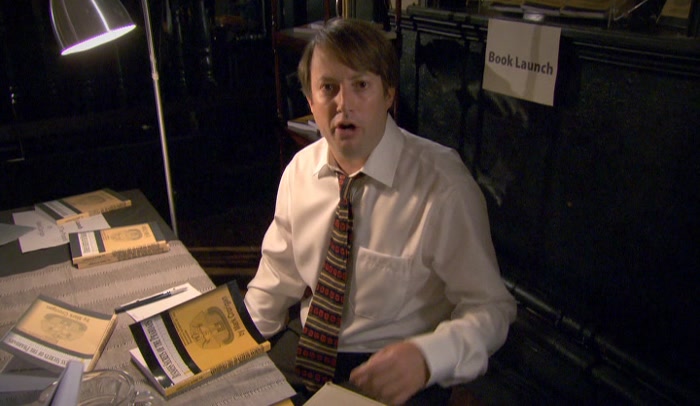 I'M JUST GOING TO GO HOME OUT THE FIRE ESCAPE OR THE WINDOW. 