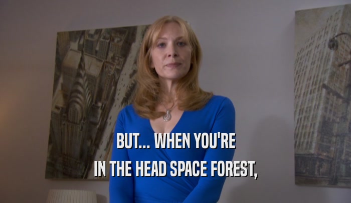 BUT... WHEN YOU'RE IN THE HEAD SPACE FOREST, 