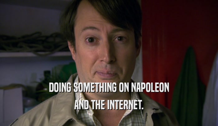 DOING SOMETHING ON NAPOLEON AND THE INTERNET. 