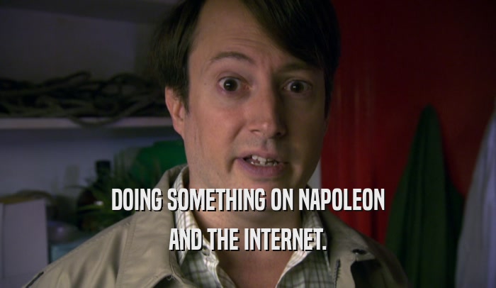 DOING SOMETHING ON NAPOLEON AND THE INTERNET. 
