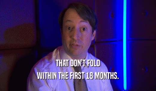 THAT DON'T FOLD WITHIN THE FIRST 18 MONTHS. 