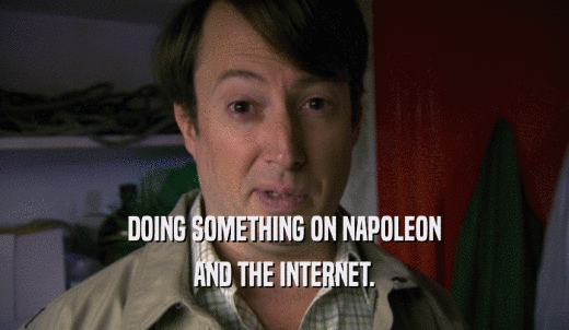 DOING SOMETHING ON NAPOLEON AND THE INTERNET. 
